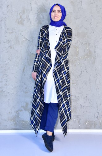 Ekose Salaş Hırka 7206-02 Siyah Saks