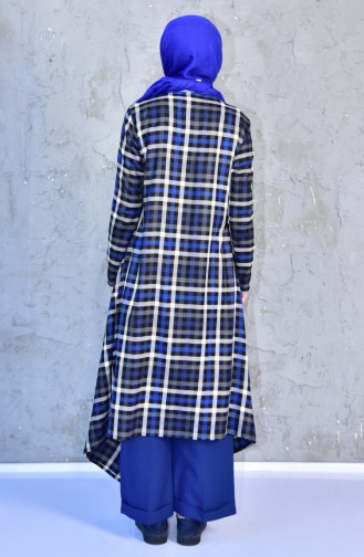 Ekose Salaş Hırka 7206-02 Siyah Saks