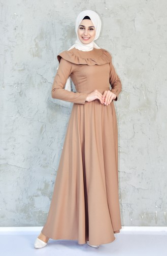 Camel Hijab Dress 7203-04
