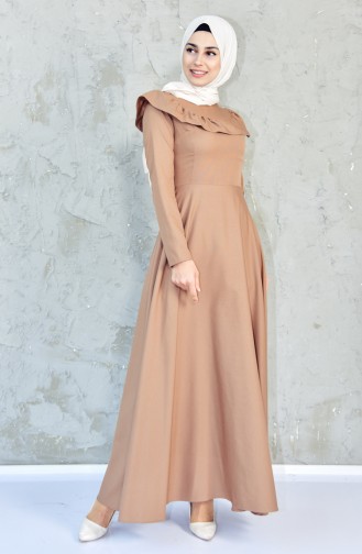 Camel Hijab Dress 7203-04