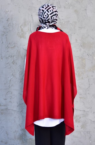 Poncho Tricot 2002-16 Rouge 2002-16