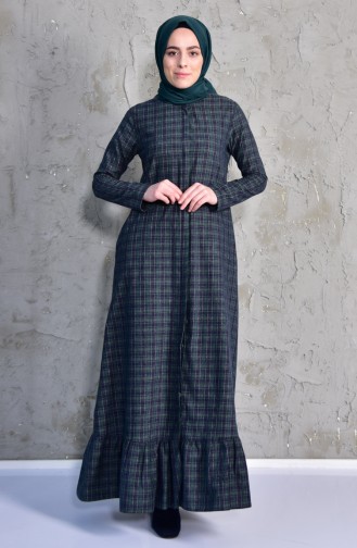 Green Hijab Dress 4501-03