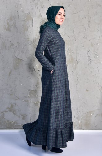 Green Hijab Dress 4501-03