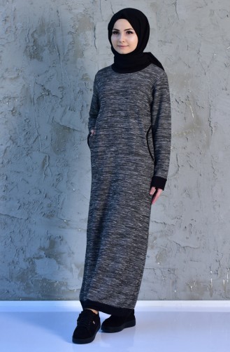 Black Hijab Dress 18114-01