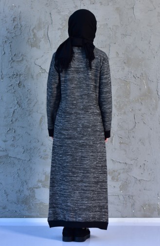 Black Hijab Dress 18114-01