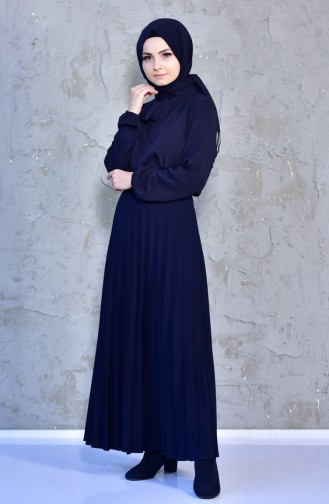 Pleated Skirt 3100-02 Navy 3100-02