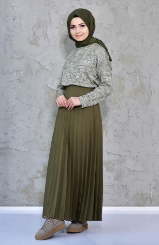 Pleated Skirt 3100-03 Khaki 3100-03