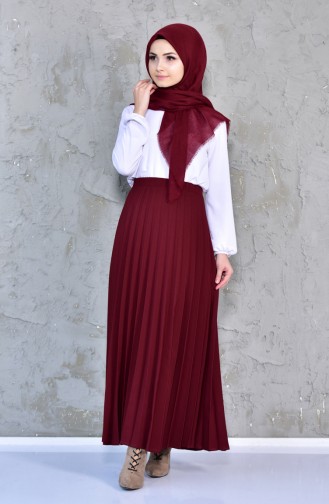 Pleated Skirt 3100-04 Bordeaux 3100-04