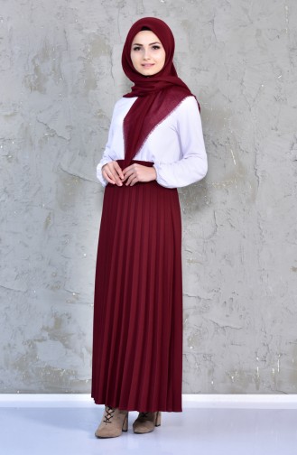 Pleated Skirt 3100-04 Bordeaux 3100-04