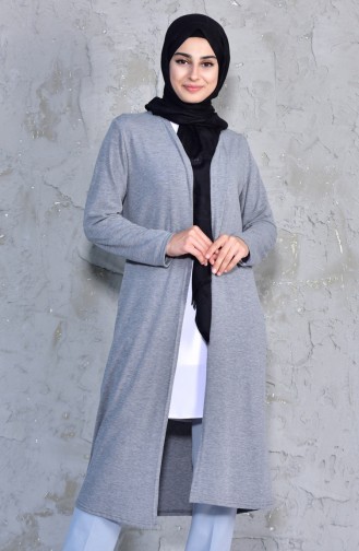 Gilet Long 7258-02 Gris 7258-02