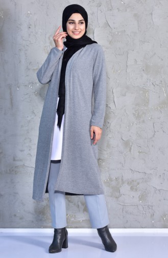 Gilet Long 7258-02 Gris 7258-02