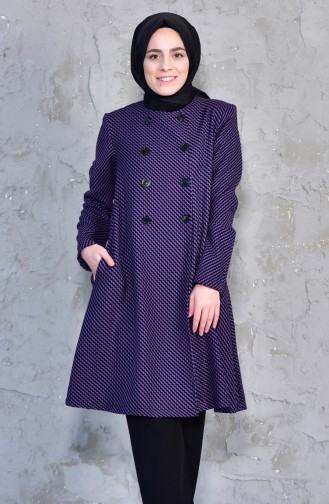 TUBANUR Pattern Fleece Cape 3038-04 Purple 3038-04
