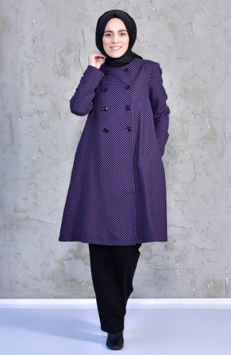 TUBANUR Pattern Fleece Cape 3038-04 Purple 3038-04