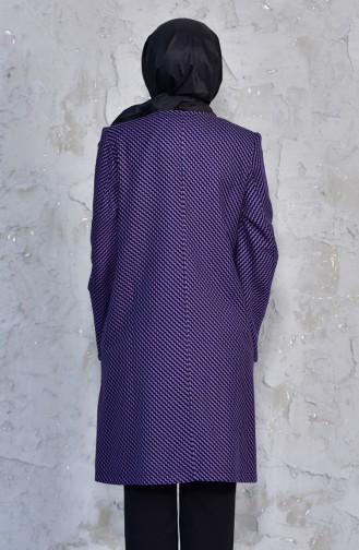 TUBANUR Pattern Fleece Cape 3038-04 Purple 3038-04