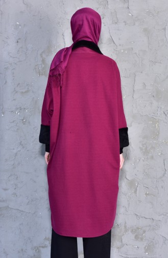 Poncho Tricot 1561-04 Fushia 1561-04