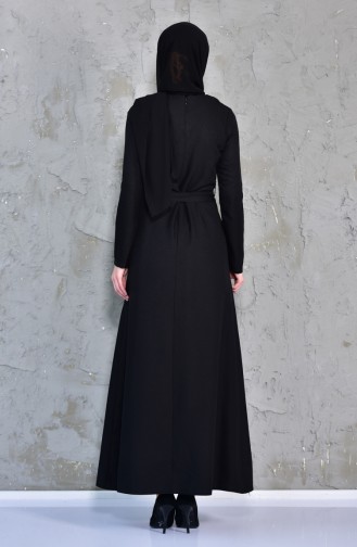 Pearl Belted Dress 5513-01 Black 5513-01
