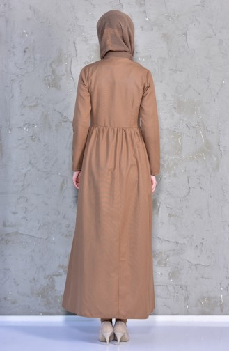 Robe Côtelée Sur le Devant 7273-18 Camel 7273-18