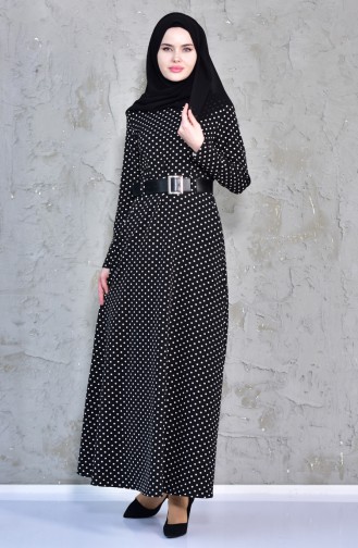 Black Hijab Dress 3611-01