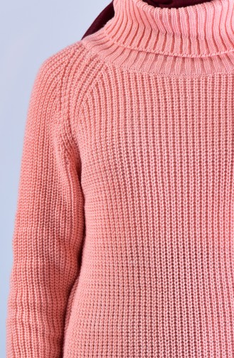 Trikotpullover mit Halskragen 2103-06 Lachs 2103-06