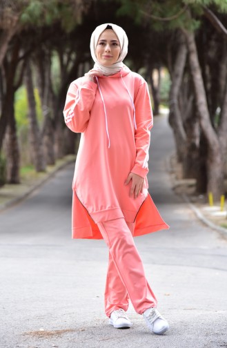 Hooded Tracksuit Suit 18061-04 Pomegranate flower 18061-04