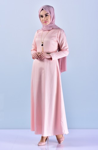 Powder Hijab Dress 2201-09