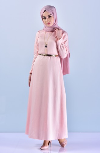 Powder Hijab Dress 2201-09