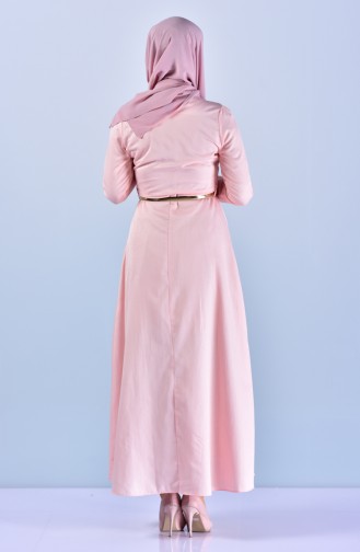 فستان لون وردي 2201-09