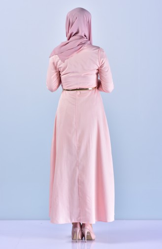 Powder Hijab Dress 2201-09