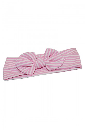 Çocuk Fiyonk Bandana BB006 Pembe Beyaz