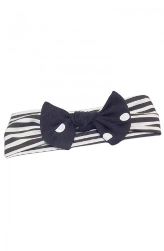 Bandana avec Noeud Enfant BB020 Noir Blanc 020