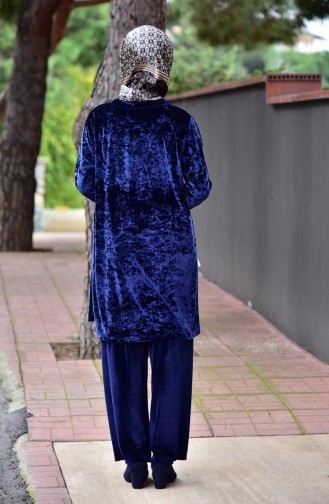 Velvet Tunic Trousers Double Suit 4926-01 Navy Blue 4926-01