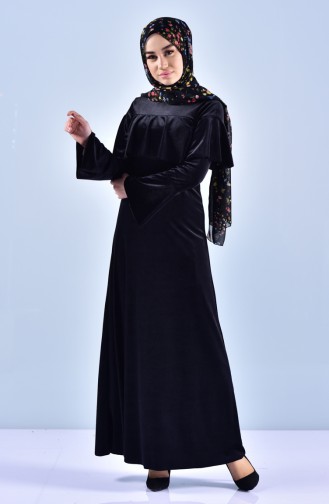 YNS Velvet Dress 4023-02 Black 4023-02