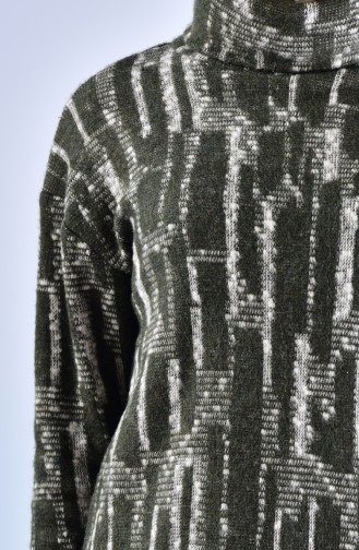 Bislife Knitwear Polo-Neck Tunic 5414-02 Khaki 5414-02