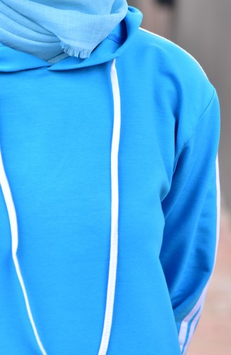 Hooded Tracksuit Suit 18061-03 Turquoise 18061-03