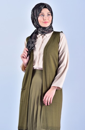 Dark Khaki Waistcoats 3736-18