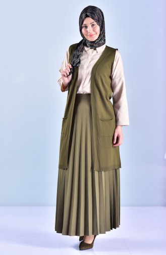 Dark Khaki Waistcoats 3736-18