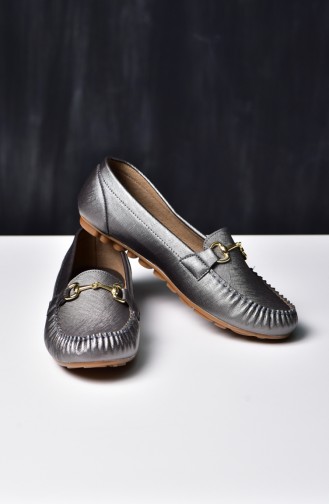 Gray Woman Flat Shoe 50233A-01