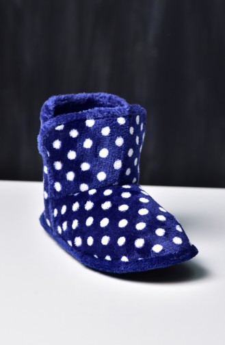 Chaussons Bottes Pour Femme 50277-02 Bleu Marine 50277-02