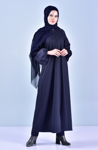 Abaya Jacquard 4008-01 Bleu Marine 40008-01