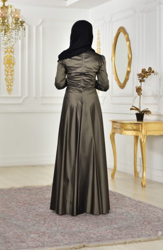 Sequined Evening Dress 0426-02 Dark Khaki 0426-02