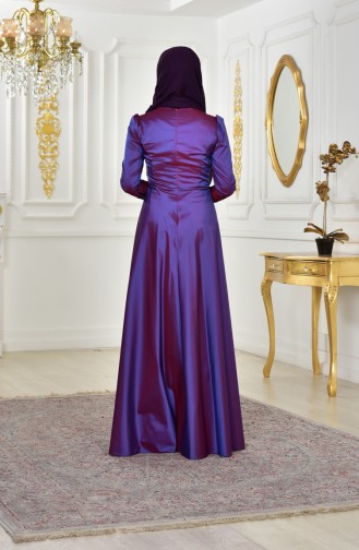 Robe de Soirée a Paillettes 0426-03 Pourpre 0426-03