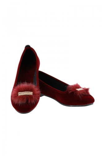 Woman Suede Flat shoe Ballerina 0108-03 Bordeaux 0108-03