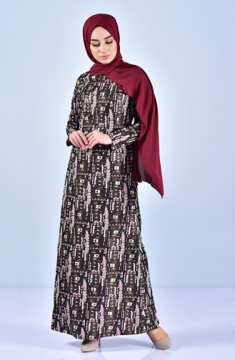 Patterned Dress 7216-04 Bordeaux 7216-04