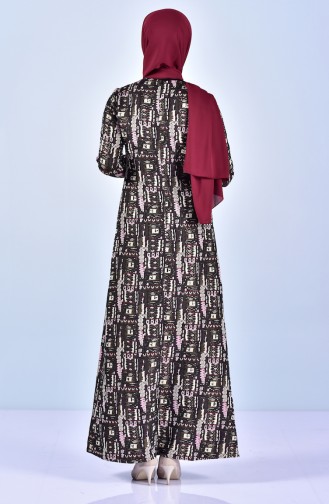 Patterned Dress 7216-04 Bordeaux 7216-04