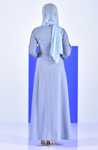 Pearls Dress 0199-10 Bebe Blue 0199-10