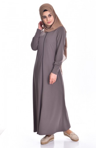 Abaya mit Reißverschluss 3042-13 Nerz 3042-13