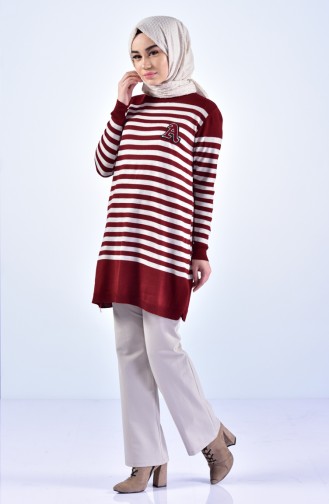 Weinrot Pullover 2107-04