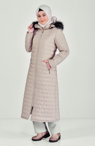 Cream Winter Coat 0231-02