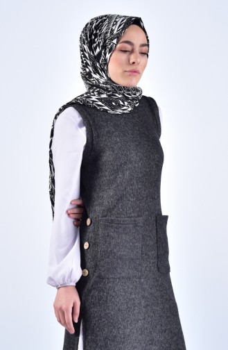Anthracite Hijab Dress 3002-02