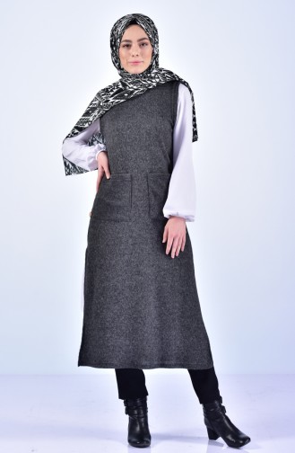 Anthracite Hijab Dress 3002-02